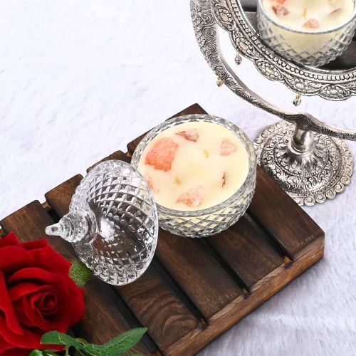 Scented Aromatic Fragrance Crystal Jar Candle For Home Decoration Use