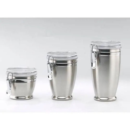 Blue Cass-04 Clear Canister With Mild Steel Lid