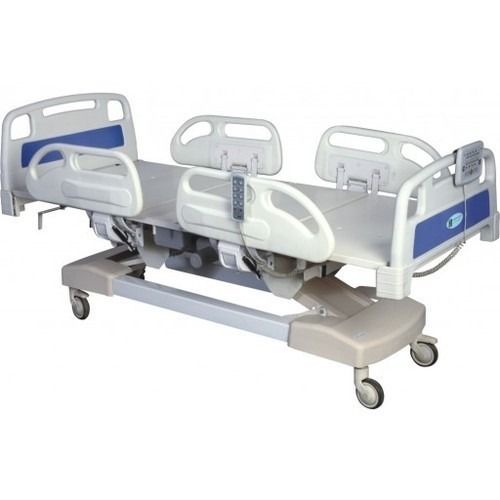 White Comfortable And Durable Manual Foldable Mild Steel Icu Bed For Hospital 