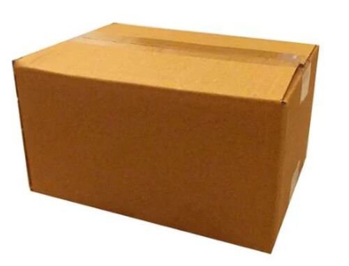 Brown Durable Rectangular Matte Finished Kraft Paper Regular Corrugated Box