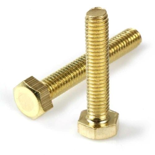 12mm Polished Round Head Brass Finishing Full Thread Brass Bolt