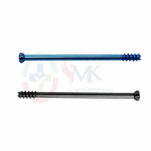 Straight 4 Mm Stainless Steel Cannulated Bone Screws For Orthopaedic Implant