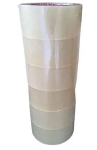 50 Meter Long 0.5 Mm Thick Round Transparent Single Sided Bopp Packing Tapes Size: 4 Inch