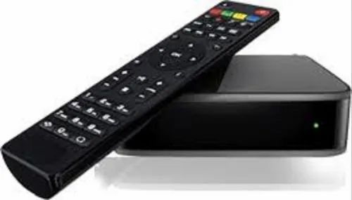 Silver Dth Tv Set Top Box With Remote Control For Home, Shop And Hotel