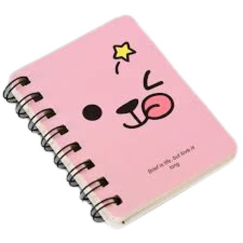 Rectangular Shape Small Smooth Spiral Binding Rules Line Cartoon Notebook