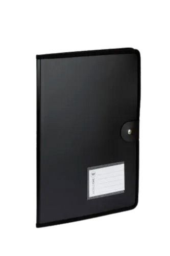 Black 5 Mm Thick Light Weight And Plain Rectangular Leather Conference Folder