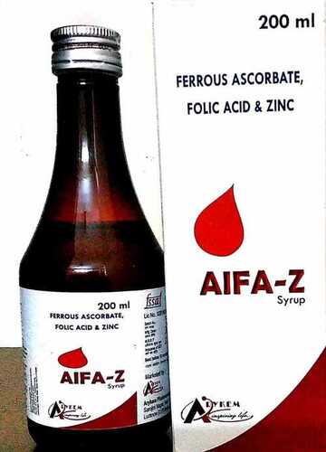 Ferrous Ascorbate Folic Acid & Zinc Aifa-Z Syrup 200 Ml