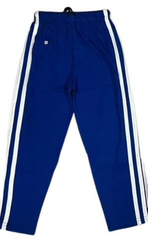 Kids Modern Design Cotton Pants - Sizes M & L, Blue & White | Lightweight, Washable, Soft, Moisture Absorbent