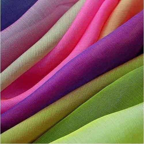Multi Coloured Pure Chiffon Silk Fabric Use For Occasion Apparel, Blouses, Duppata