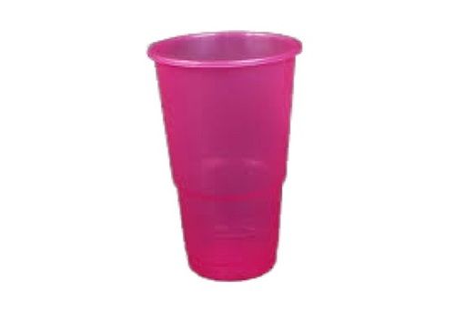 Pink Plain Round Shape 7 Inch Length Eco-Friendly 350Ml Plastic Cup