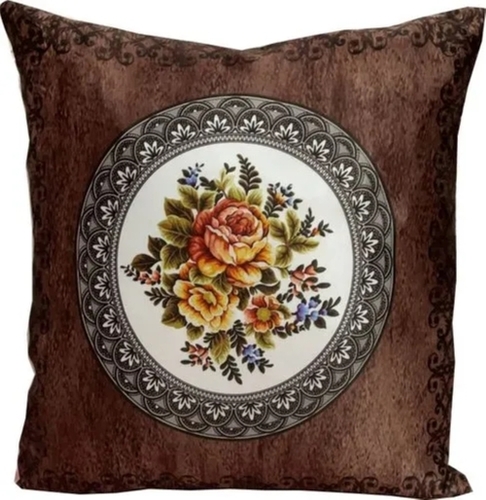 घर और होटल के लिए ब्राउन प्रिंटेड स्टाइल हैंडमेड स्क्वायर कुशन