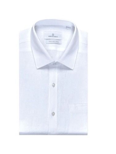 Regular Fit Casual Wear Full Sleeves Spread Collar Plain Cotton Shirt For Men'S Chest Size: 38-40 Inch