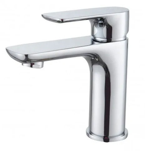 Rust Proof Silver Color And Glossy Finish Basin Tap For Bathroom