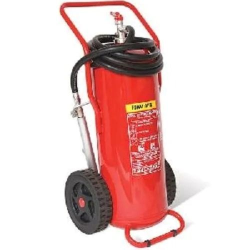 Red 45X30X33 Inches 10 Kg Wheeled Fire Extinguisher For Fire Flames Safety