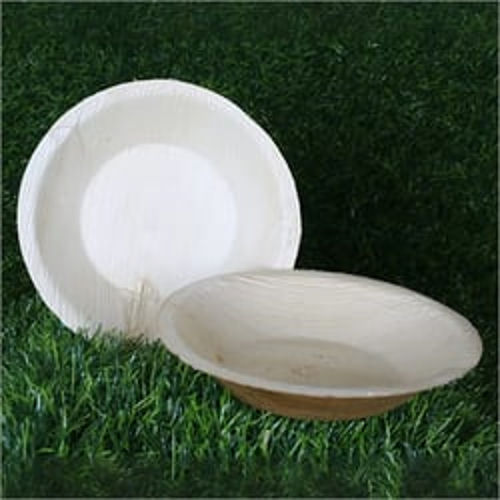 Blue-Orange 8 Inch Disposable White Round Paper Bowl For Event And Party Supplies