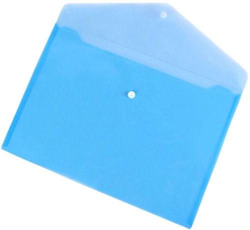 Button Closure Rectangular Plain Pvc File Folder For Carry Documents