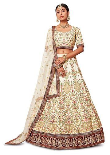 Impeccable Finish Printed Cotton Bridal Lehenga For Wedding Wear