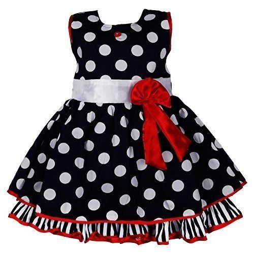 Modern Sleeveless Printed Cotton Frocks For Kids  Bust Size: Na Inch (In)