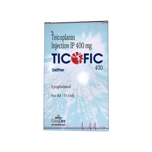 Ticofic Teicoplanin 400 MG Antibiotic Injection IP