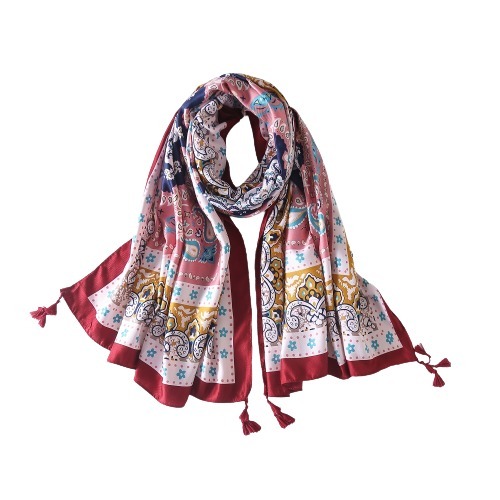 2.2 Meters Anti Wrinkle Casual Wear Cotton Silk Printed Fancy Dupatta