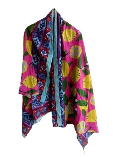 Multi Color 2.25 Meters Summer And Casual Wear Anti Wrinkle Soft Cotton Printed Dupatta 