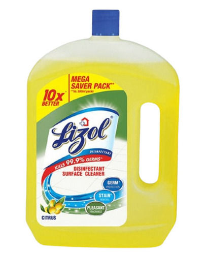 Yellow 2 Liter Kills 99.9% Germs And Bacteria Liquid Disinfectant Floor Cleaner