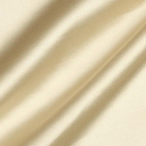 Cream 20 Meter Long Lightweight And Wrinkle-Resistant Smooth Plain Pure Satin Fabric