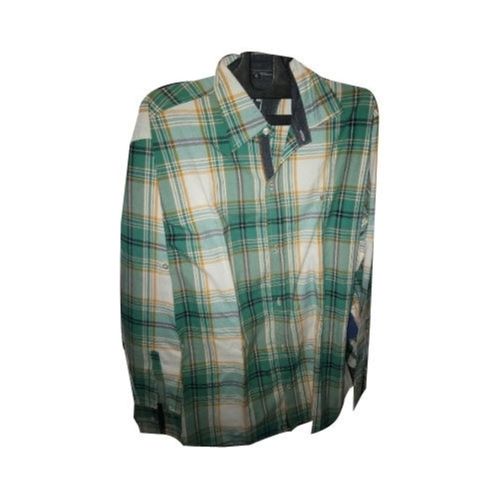 34 To 36 Inches Casual Wear Classic Collar Plain Printed Cotton Check Shirt For Mens