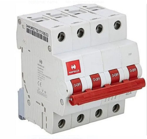 White 50 Hertz Premium Quality Three Phase Havells Mcb