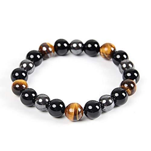 Beaded Bracelets - Antique Design with Round Garnet Stones | Modern Style for Men, Perfect for Daily Wear, Parties, and Weddings