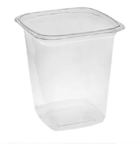 White Square Transparent Rectangular Plastic Packaging Containers