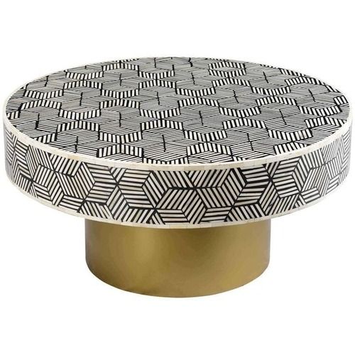 15.9 X 34.3 X 34.3 Inches Designer Printed Modern Round Coffee Table