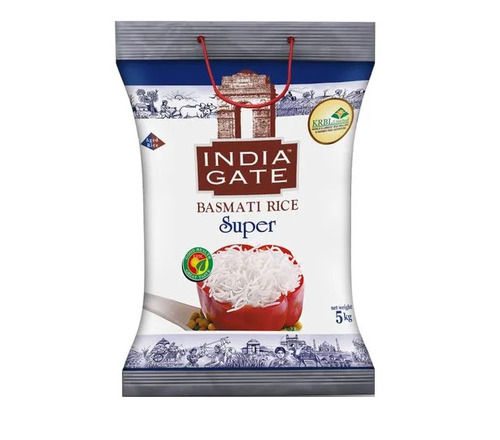 5 Kg Pack Common Cultivated Long Grain White Basmati Rice For Cooking