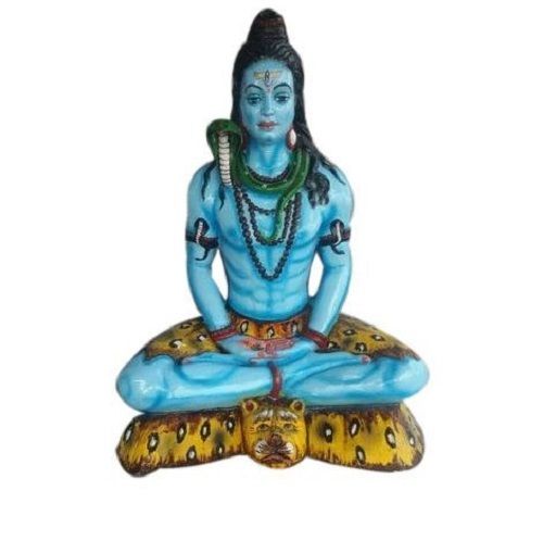 8 Feet Hight Religious Painted Finish Fiber Lord Shiva Statue