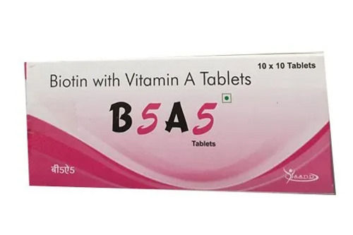 Biotin With Vitamin A Tablets, Pack Of 10X10 Tablets  General Medicines