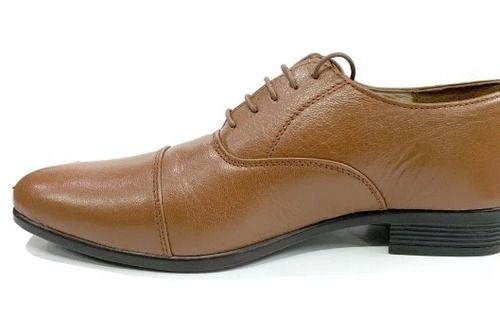 Brown Comfortable And Stylish Pvc Sole Low Heal Formal Leather Shoes For Mens