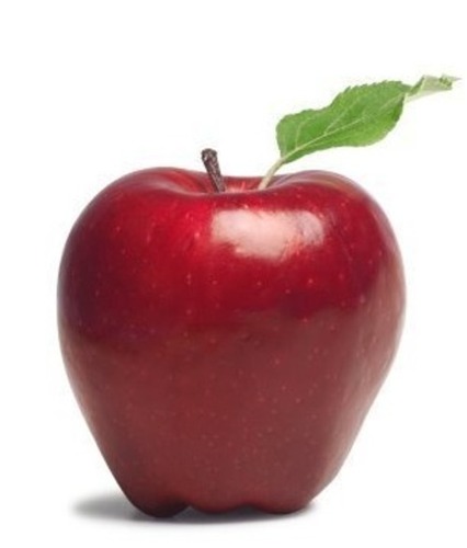 लाल मीठा और स्वस्थ सामान्य रूप से उगाया जाने वाला गोल पूरा ताजा सेब