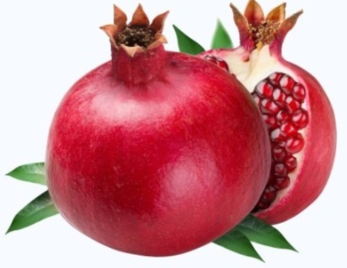 लाल मीठा और स्वादिष्ट आम तौर पर उगाया जाने वाला गोल साबुत अनार
