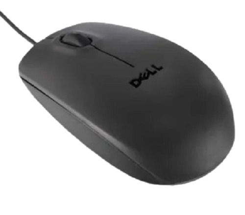 Black 1.2 Meter Two Keys Wire Plastic Body Dell Computer Branded Mouse