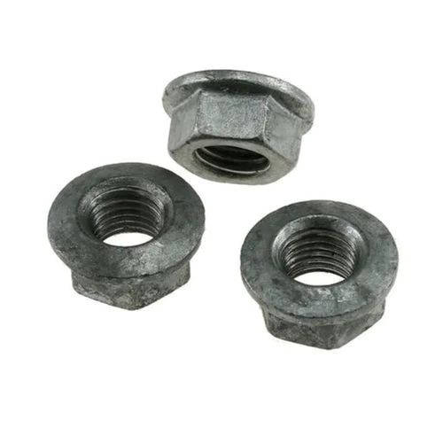 Gray 14 X 14 X 8 Mm Galvanized High Tensile Strength Mild Steel Hex Flange Nut