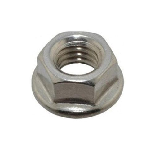 Silver 16 X 16 X 10 Mm Rust-Free Long Lasting Galvanized Six Side Hex Flange Nut