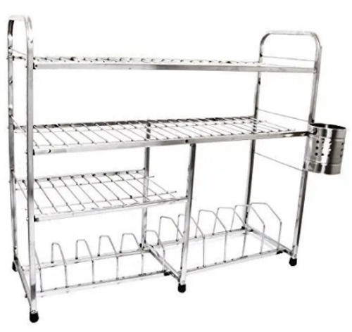 3.1X1.9X4 Foot Floor Mounted Stainless Steel Kitchen Utensil Rack  Application: Domestic And Commercial