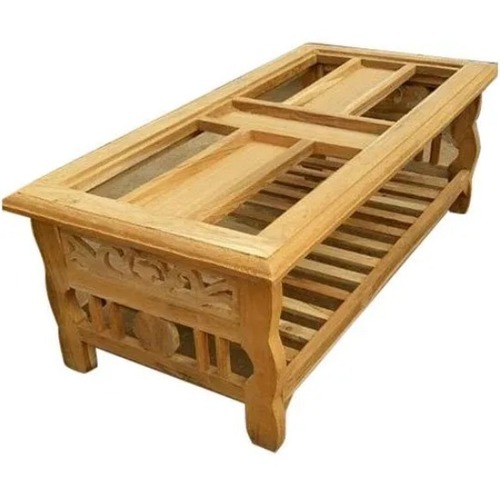 4.2X2.3X2.2 फुट आयरन और वुडन लिविंग रूम हैंडमेड डिज़ाइनर सेंटर टेबल असेंबली की आवश्यकता नहीं है