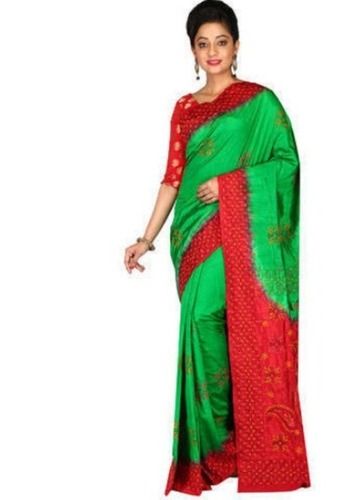 5.5 Meter Casual And Summer Wear Printed Silk Saree For Women Application: Concrete