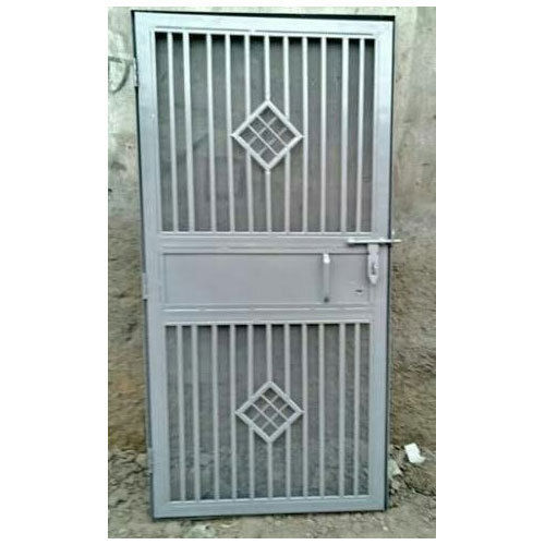 6 X 4 Feet Power Coated Mild Steel Hinged Safety Door For Home Grade: First Class