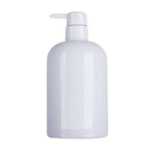 Cylinder Shape 1 Liter White Plain Plastic Cosmetic Bottle