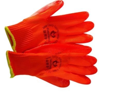 Industrial Grade Waterproof Full Fingered Plain Nylon Safety Hand Gloves