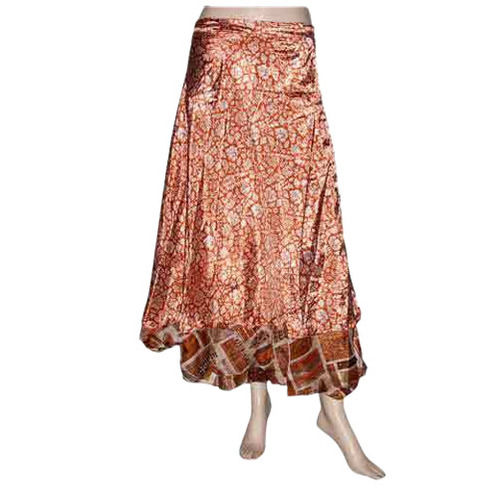 Lightweight And Comfortable Daily Wear Printed Polyester Long Skirts For Ladies