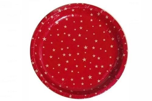 Multi Color Printed Pattern Customized Round Disposable Paper Plate