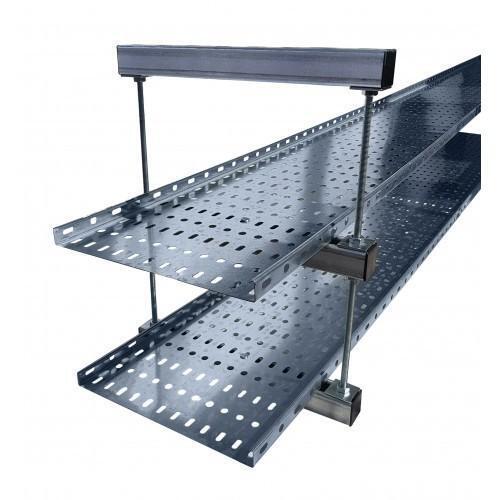 Rectangular Corrosion Resistant Mild Steel Cable Tray Support For Industrial Usage